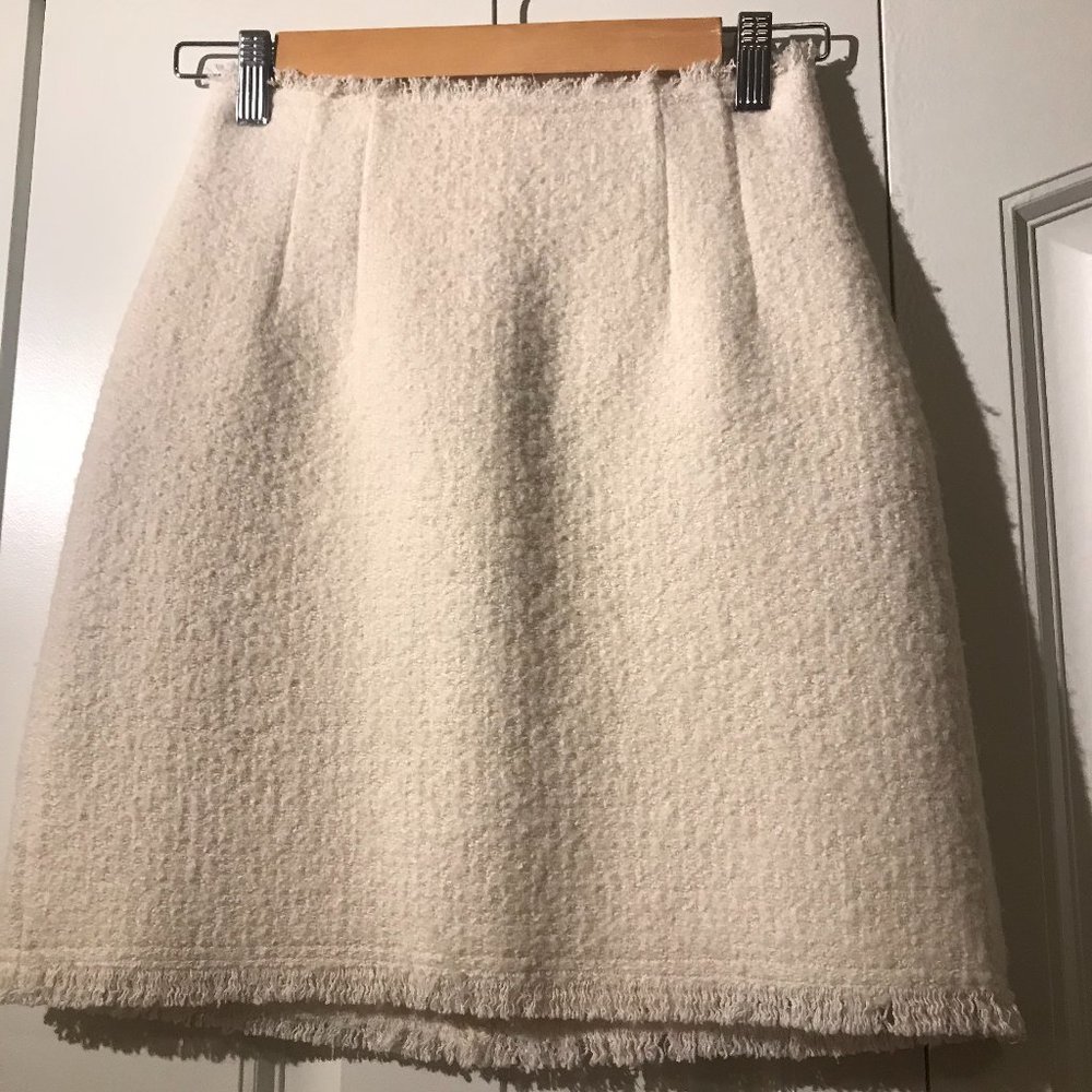 Club Monaco Cream Mini Skirt